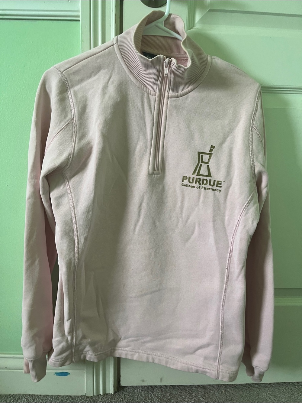 College of Pharmacy Pink Quarter-Zip Sweatshirt Purdue University